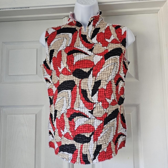 Avant garde patterned stretch blouse - Picture 2 of 3